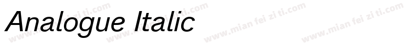 Analogue Italic字体转换